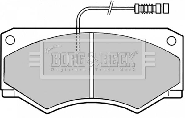 BORG & BECK stabdžių trinkelių rinkinys, diskinis stabdys BBP1335